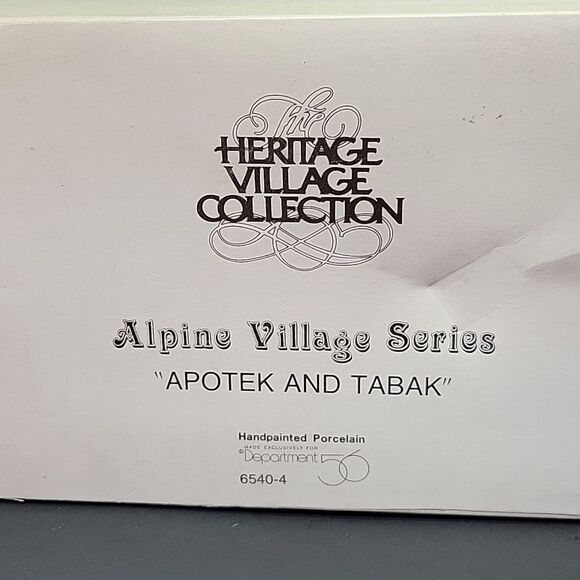 Department 56 Alpine Village Series Apotek & Tabak Retired 6540-4 - Picture 2 of 7